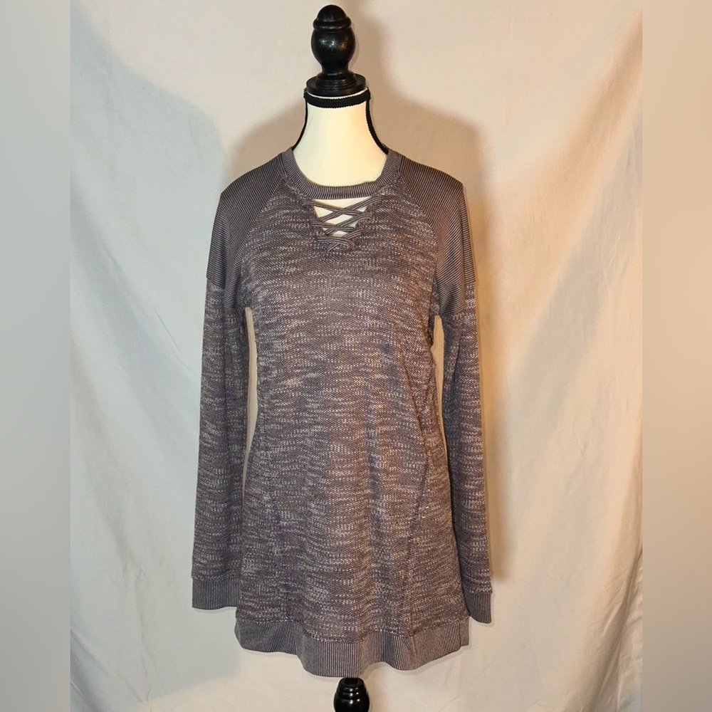 Maurices • Crisscross Neckline Sweater Tunic • Burgundy Size Medium